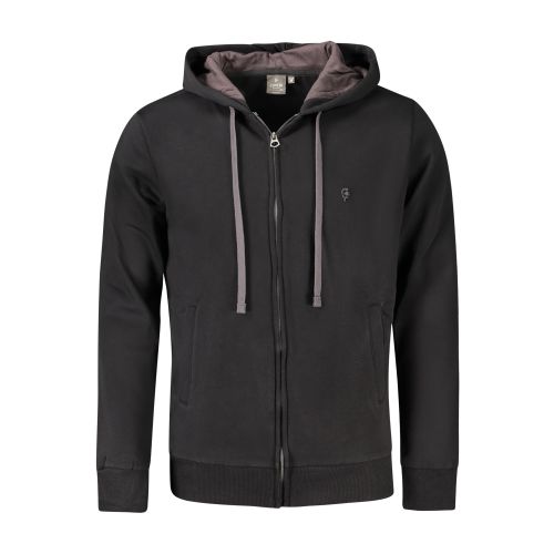 COVERI MOVING MEN'S BLACK ZIP-UP SWEATSHIRT slika 1