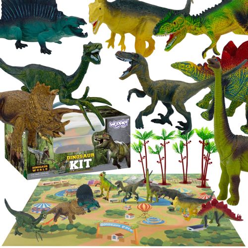 Woopie set figurica dinosaura 16 el. + podloga + kofer slika 1