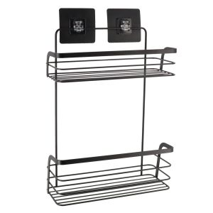 Tendance zidna košarica, Dvostruka, nehđajućI čelik, 3 m, Crna