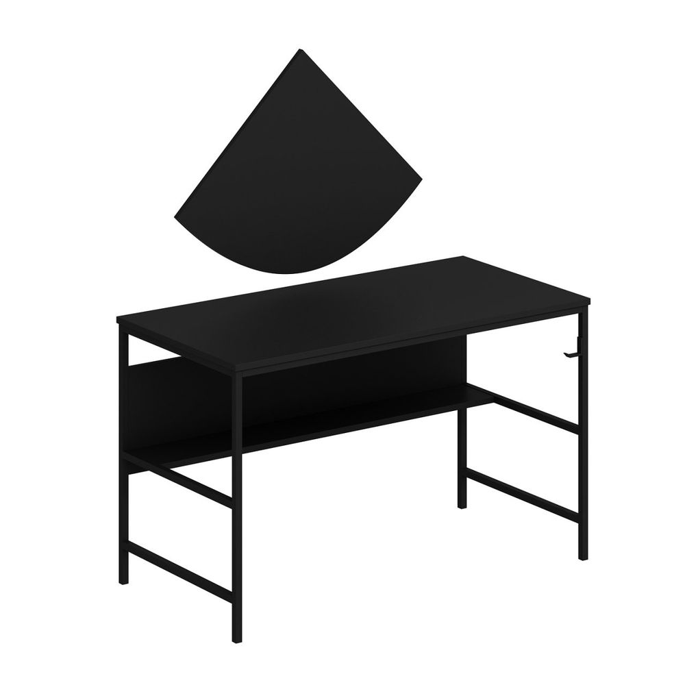 Greta Matte 7041 - Crni Radni Sto slika 4
