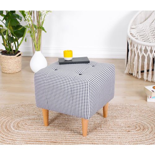 Dotted - Black Black
White Pouffe slika 3