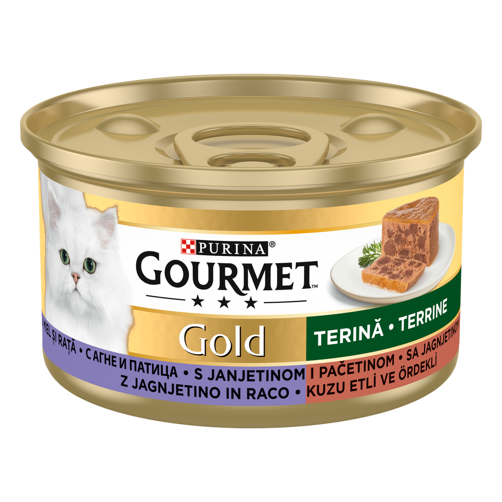 GOURMET GOLD Hrana za mačke, janjetina i pačetina, 85g slika 1