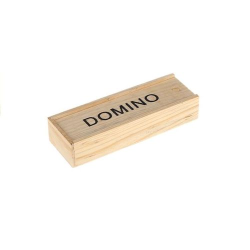 Domino u drvenoj kutiji 28kom. 2-4 igrača slika 2