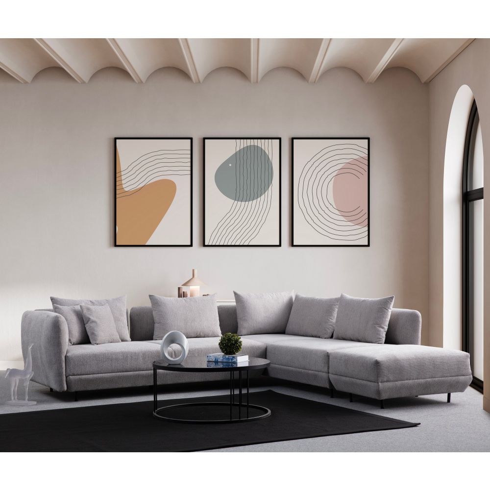 Floransa - Svijetlosiva Ugaona Sofa slika 1