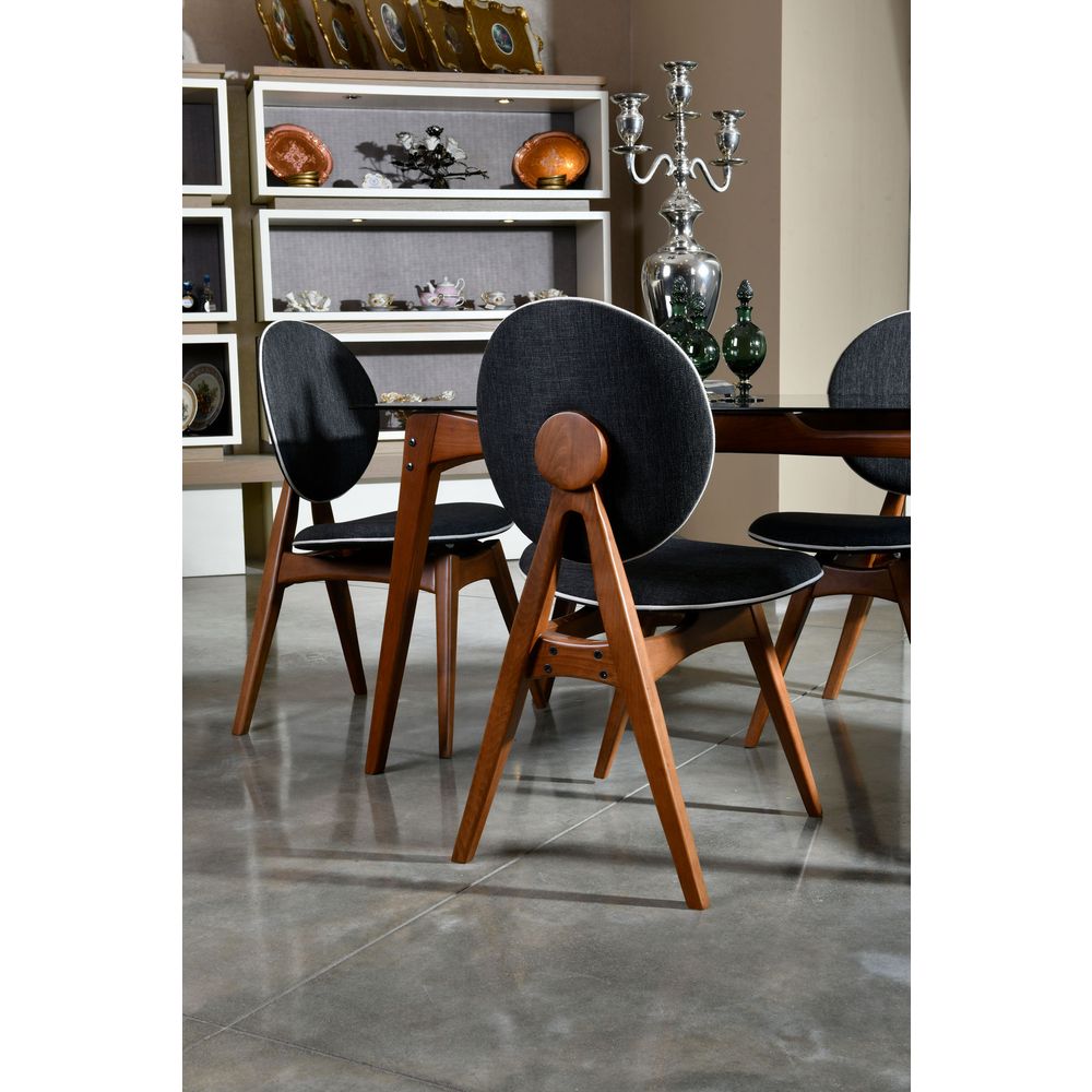 Set od 2 Stolice Touch v2 - Antracit Orah slika 1