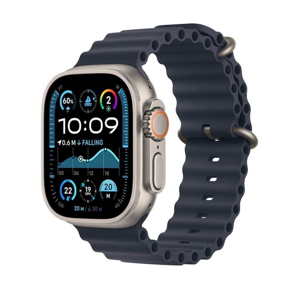 Apple Watch Ultra2 v2 Cellular 49mm Prirodni Titanijumski Kućište - Morski Plavi Remen Pametni Sat slika 1