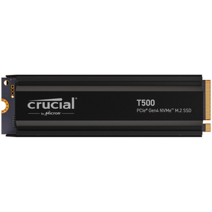 Crucial T500 2TB PCIe Gen4 NVMe M.2 SSD with heatsink