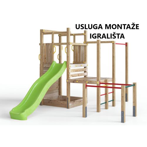 Usluga montaže za drveno dječje igralište CLIMBING STAR 4 slika 1