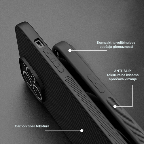 Torbica Carbon fiber za Xiaomi Redmi 13C crna slika 3