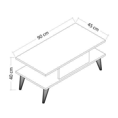 Beta - Walnut, White Walnut
White Coffee Table slika 5