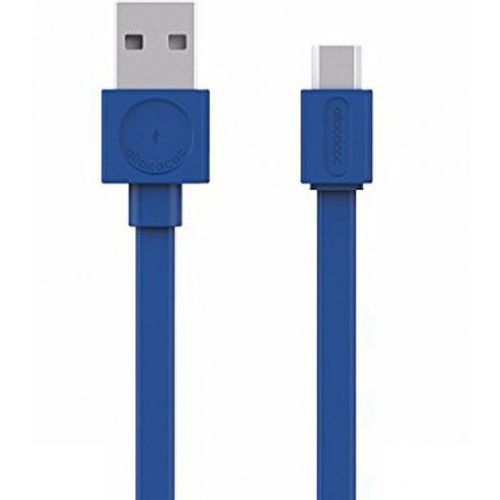 ALLOCACOC Flat USB kabl microUSB, duž.1,5m, plavi 10452BL/USBMBC slika 1