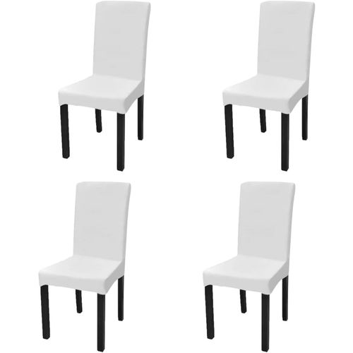 Rastezljive navlake za stolice 4 kom Bijela boja slika 15