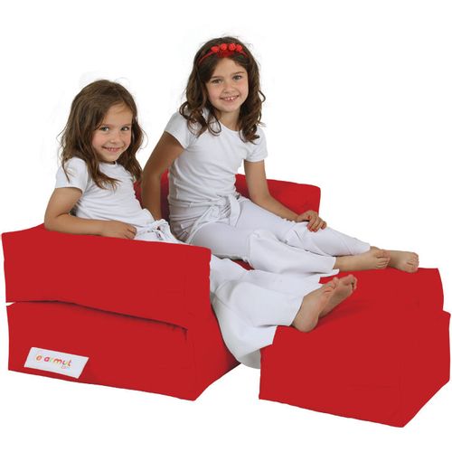Atelier Del Sofa Vreća za sjedenje, Kids Double Seat Pouf - Red slika 1