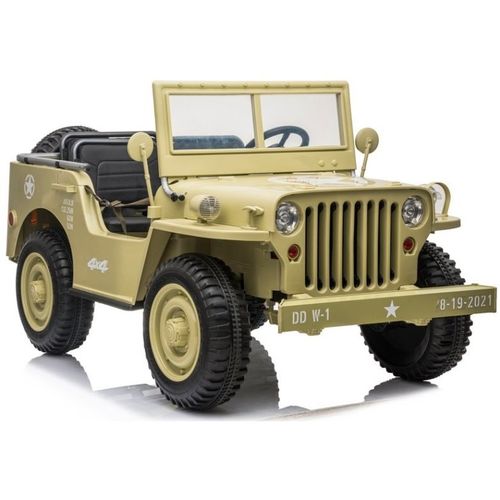 Jeep JH 101 bež - 3 sjedala - auto na akumulator slika 1