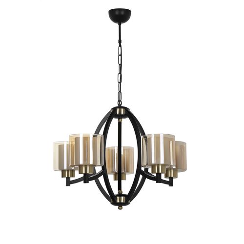 Paul 5 li siyah avize bal camlı Vintage Chandelier slika 2