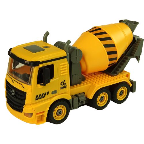 Kamion mikser na daljinsko upravljanje Concrete Mixer R/C 2.4GHz sa alatom - žuti slika 2