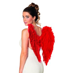 Krila za anđela pernata crvena 50*50 cm