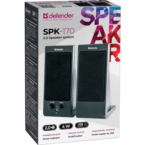 Defender SPK-170,USB 2.0, 4W, crni Zvučnici  slika 2