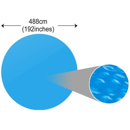 Okrugli plavi bazenski prekrivač od PE 488 cm slika 12