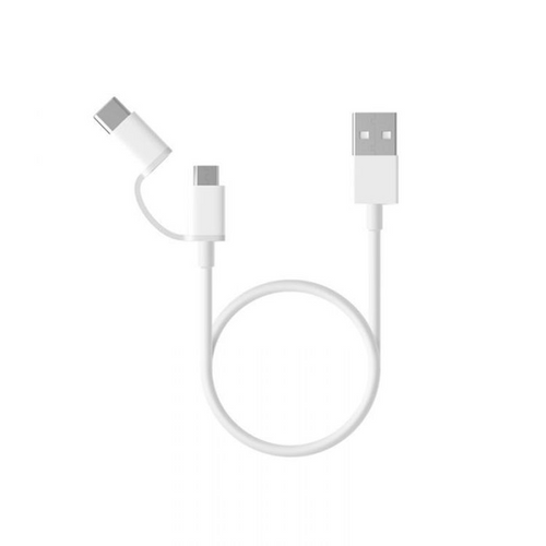 Xiaomi Mi 2-u-1 USB kabel Micro USB to Type C 30cm, bijeli slika 3