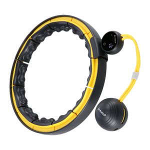 Hhm21 hula hop crno/žuti magnetski s utegom + brojačem hms