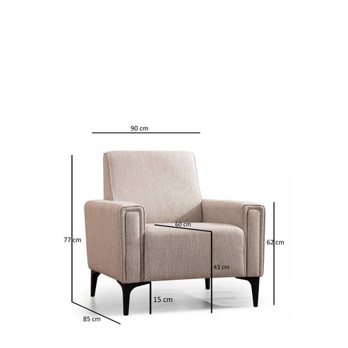 Horizon - Light Brown Light Brown 1-Seat Sofa slika 7