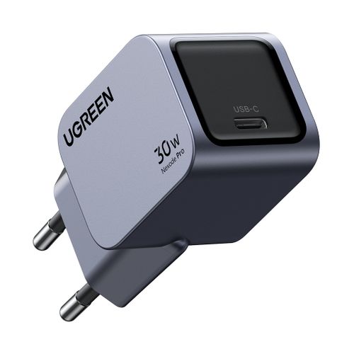 Kućni punjač UGREEN NexodePro, 30W, USB-C GaN Fast Charger, sivi slika 1