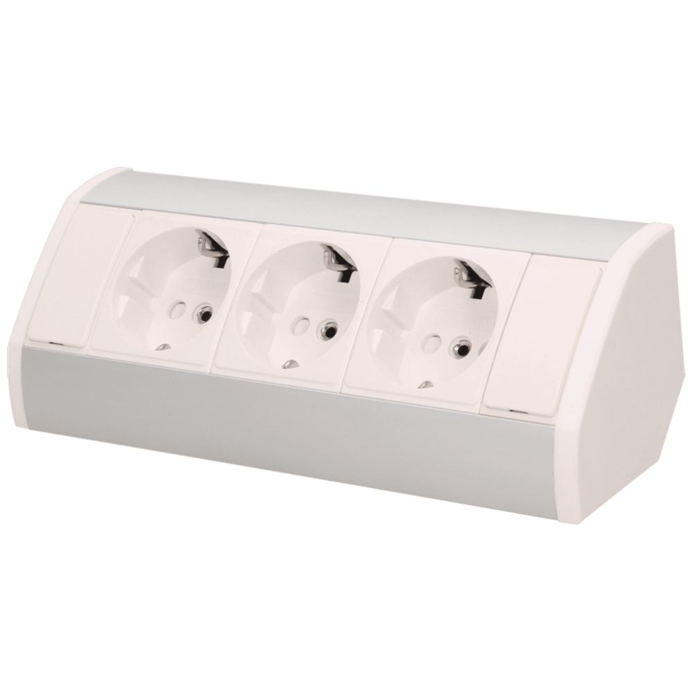 Orno Produžni kabel sa 3 x Schuko utičnice, ugradbena - OR-GM-9001/W-G(GS) slika 1