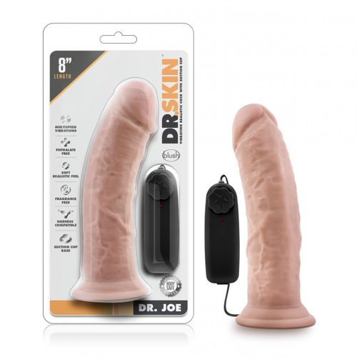 Vibrirajući dildo Dr. Skin - Dr. Joe, 20 cm, boja kože slika 7