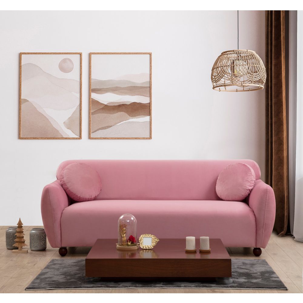 Eddy - Sofe u boji Rose Dusty Rose sa 3 sjedala slika 1