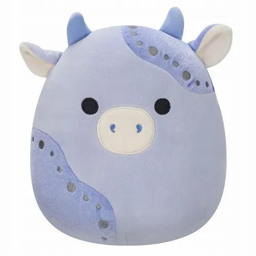 Squishmallows 30cm - marzio - svijetlo plava baršunasta krava s plavim mrljama slika 1