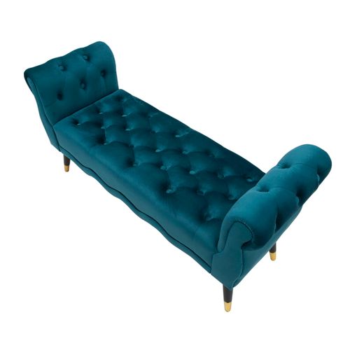 Mauro Ferretti Klupica Paris teal-zlato cm 120x40x60 slika 4