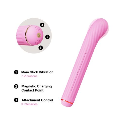 Rabbit vibrator OTOUCH Magic Stick S1 Plus, ružičasti slika 10