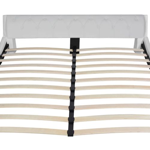 Okvir za krevet od umjetne kože bijeli 160 x 200 cm slika 25