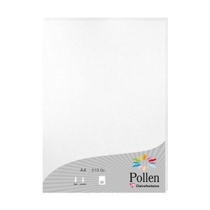 Clairefontaine papir Pollen iridescent (perlasti) bijeli A4/210gr 1/25