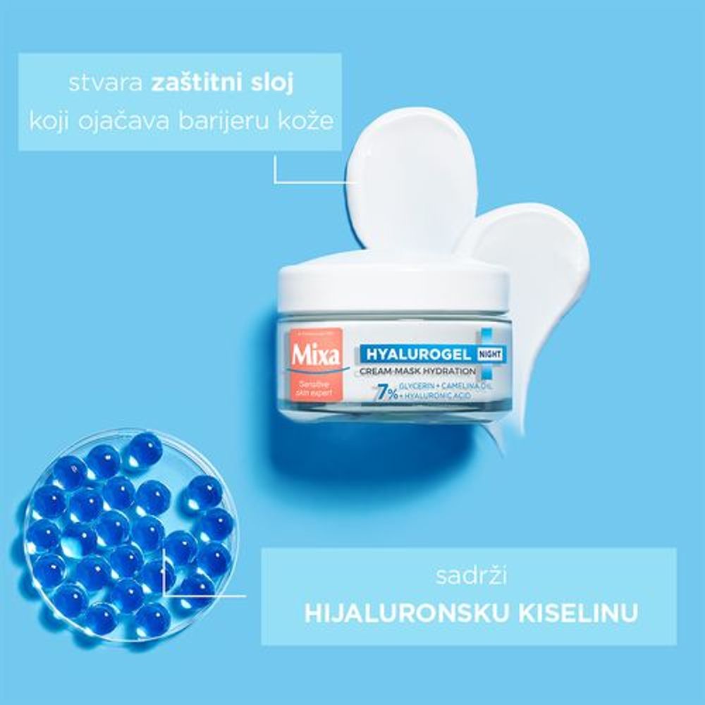 Mixa Hyalurogel Noćna krema za lice 50ml slika 3