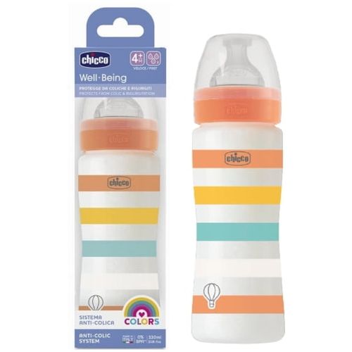 Chicco Plastična flašica Well Being 330ml 4m+ slika 1