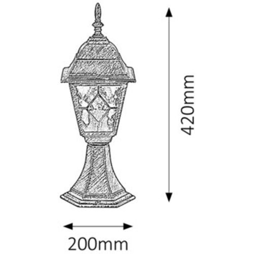 Rabalux Monaco spoljna lampa 60W staro zlato IP43 Spoljna rasveta slika 2