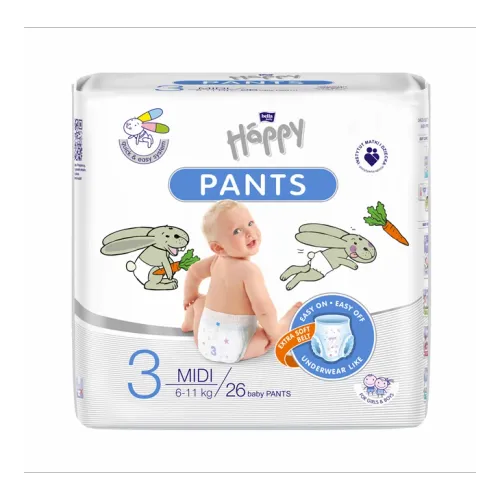 Bella Baby Happy pelene/gaćice Midi (6-11kg), 26kom slika 1