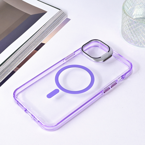 Torbica Magsafe transparent za iPhone 14 Plus 6.7 ljubicasta slika 5