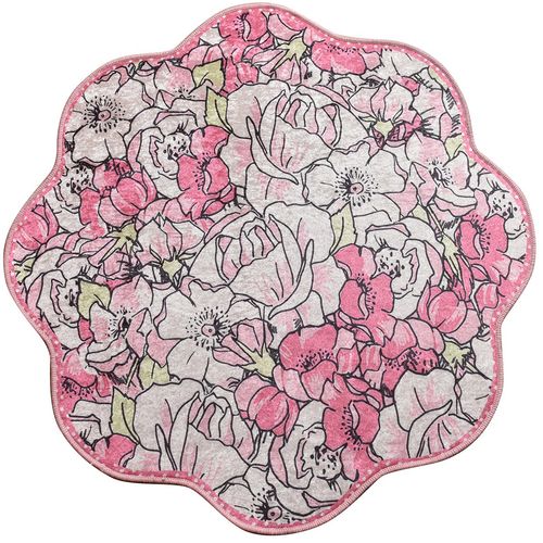 Rosa Shape (140 cm) - Pink Multicolor Bathmat slika 2