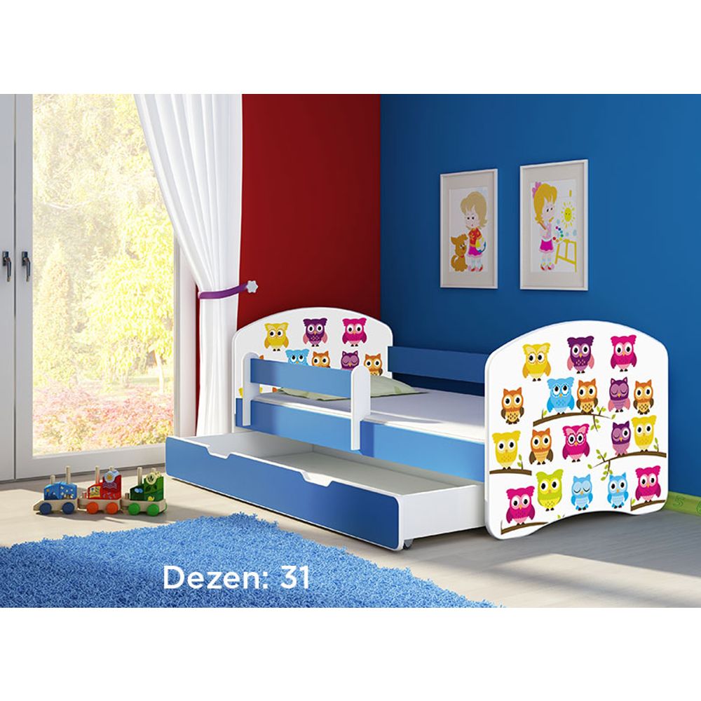 ACMA Dječiji krevet Acma II sa ladicom Blue - 160x80cm - Dezen 31 slika 2