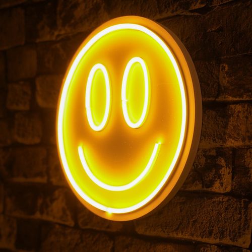 Wallity Ukrasna plastična LED rasvjeta, Smiley - Yellow slika 8