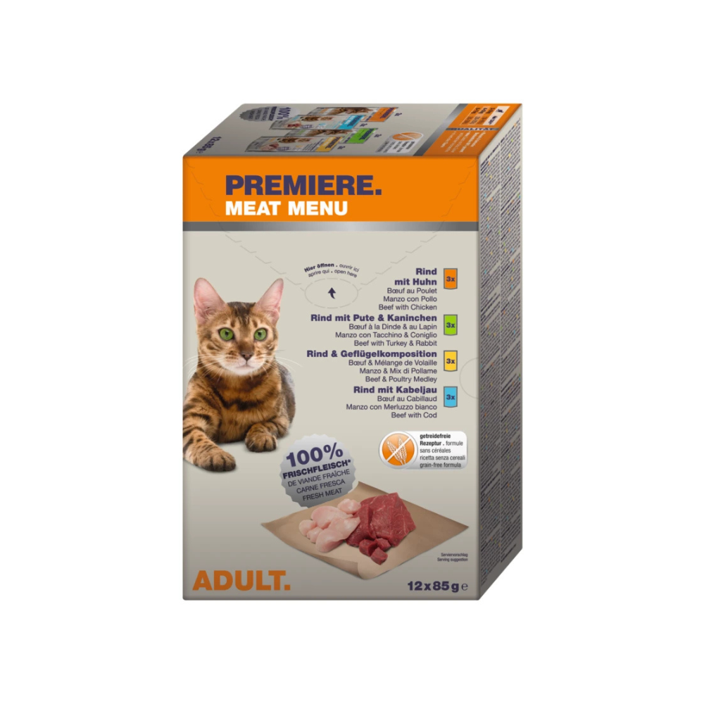 Premiere Cat Adult Meat Menu mix 12x85 g slika 1