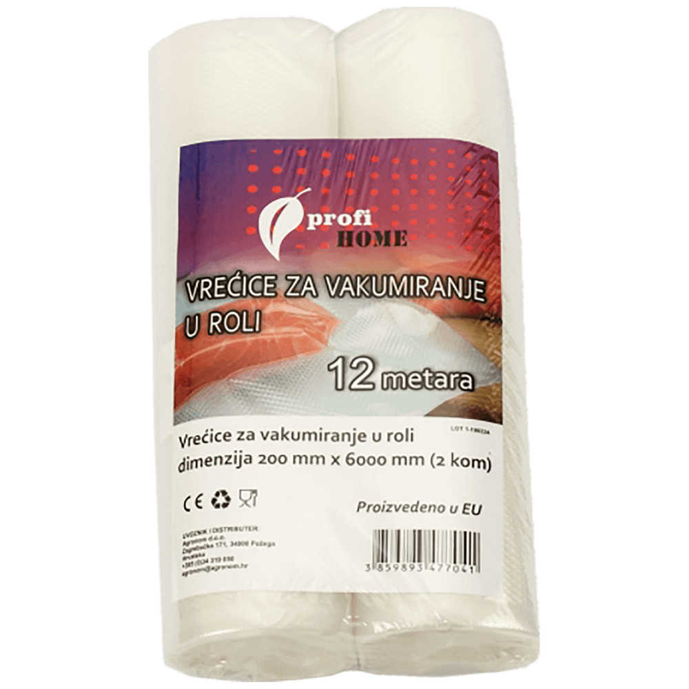 profi HOME Vrećice za vakumiranje u roli, 200 x 6000 mm, 2 kom - 453606 slika 1