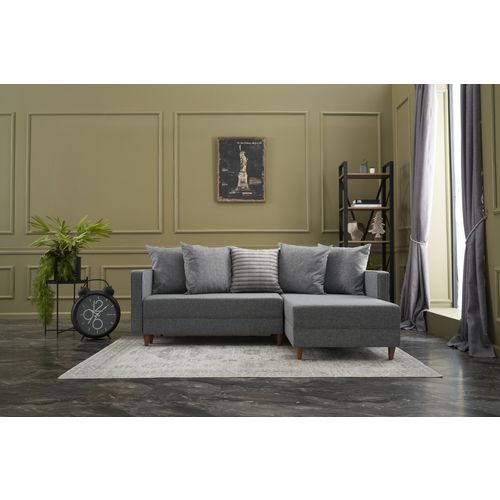 Aydam Right - Grey Grey Corner Sofa-Bed slika 1