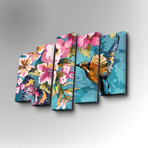 5PUC-002 Multicolor Decorative Canvas Painting (5 Pieces) slika 1