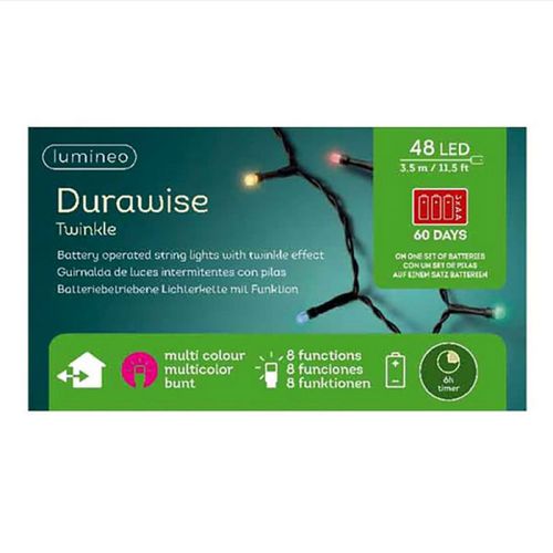 Lumineo Durawise Multi Twinkle led novogodišnje lampice na baterije L3500cm 497126 slika 3