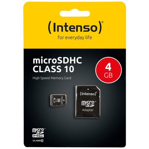 (Intenso) Micro SD Kartica 4GB Class 10 (SDHC &amp; SDXC) sa adapterom - SDHCmicro+ad-4GB/Class10 slika 1