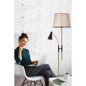 Forza Eskitme Lambader Pramit Açık Hasır Abajurlu Wicker Floor Lamp